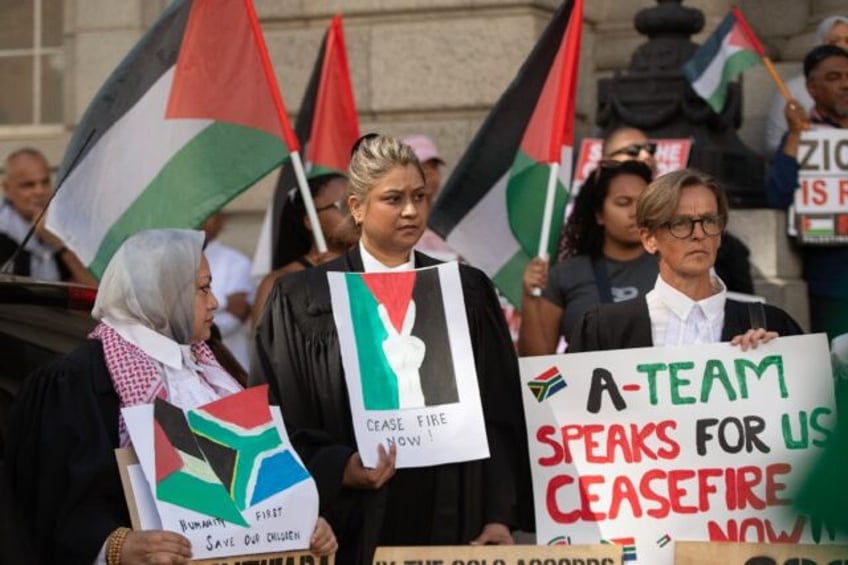 Pro-Palestinian demonstrators rallied in Cape Town in support of the government's case against Israel at the UN's top court in The Hague