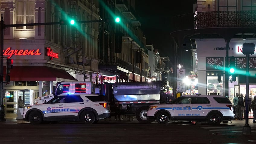 Police block entrance