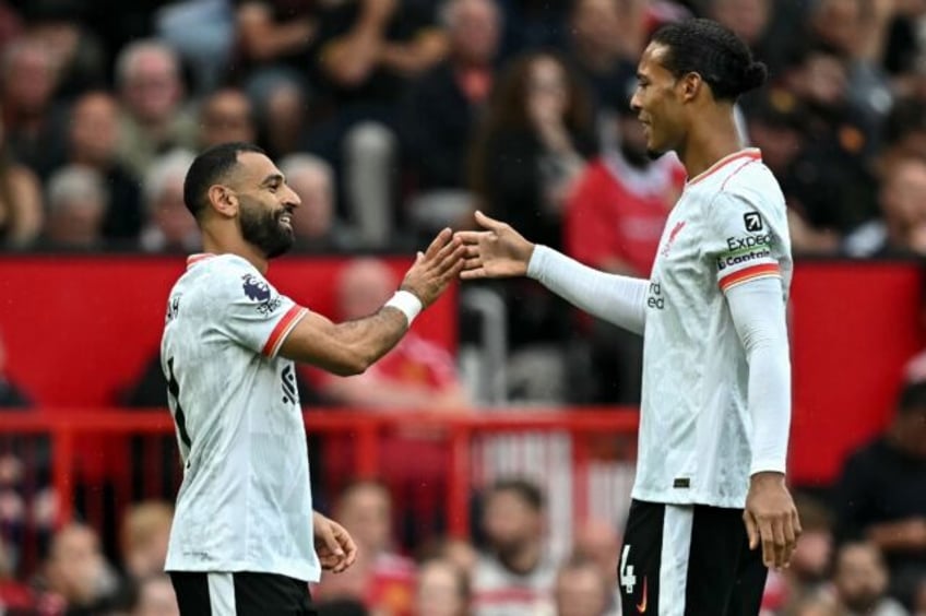 Mohamed Salah (left) hinted this will be his last season at Liverpool after scoring in a 3