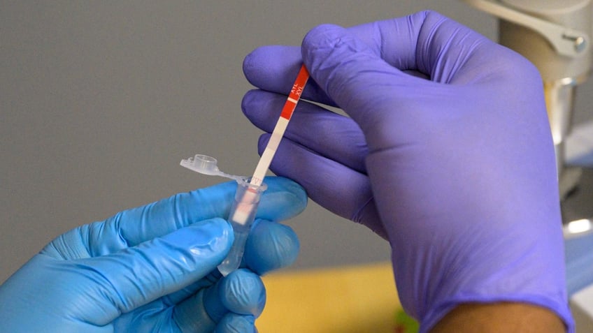 A heroin sample is tested for xylazine