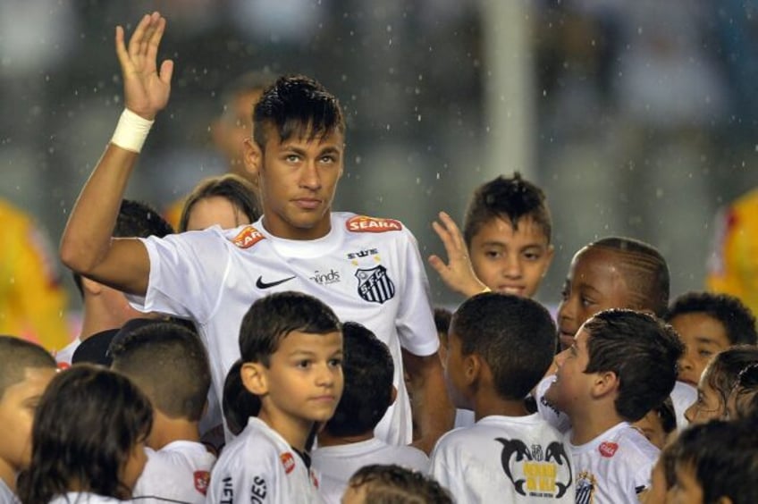 Neymar left Brazilian club Santos in 2013