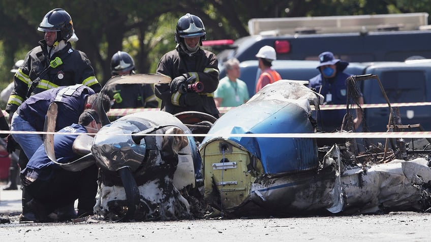 Brazil plane crash wreckage