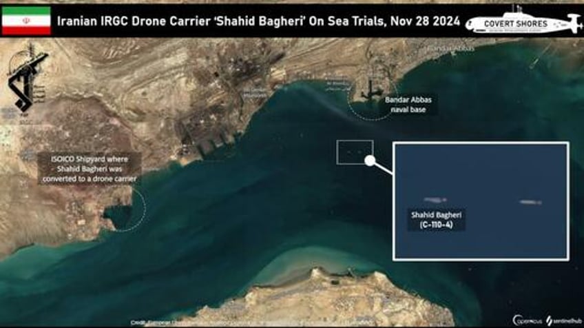 satellite footage reveals iranian mothership drone carriers exist just not near new jersey