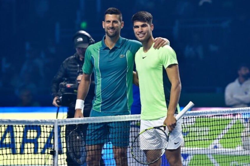 Novak Djokovic and Carlos Alcaraz met in an exhibition match in Riyadh in December