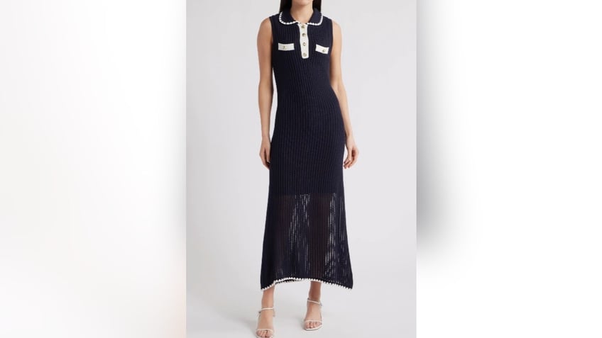 Dress for success in this knit number. 