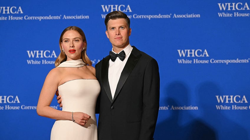 Scarlett Johansson and her husband, Colin Jost