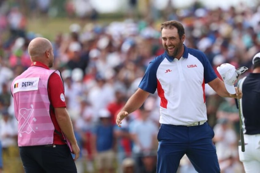 Scottie Scheffler marked his Olympic debut with a late charge to win the gold medal