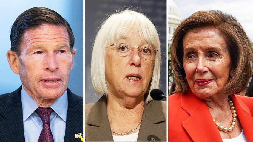 Sens. Richard Blumenthal, Patty Murray, and Rep. Nancy Pelosi.