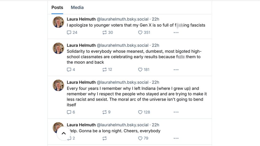 Helmuth referred to members of her generation as "f---ing fascists."