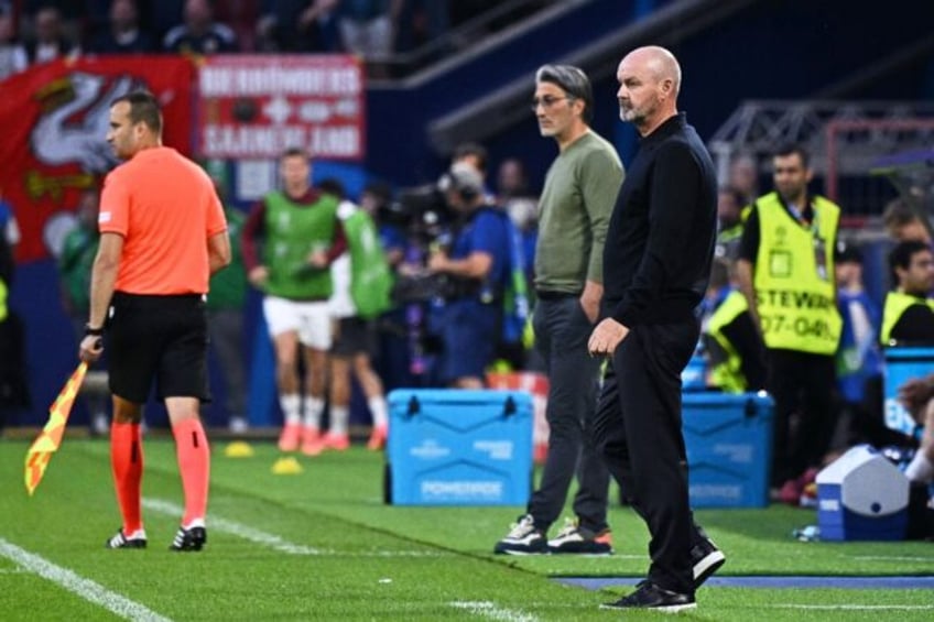 Steve Clarke looks on during Scotland's 1-1 draw with Switzerland at Euro 2024