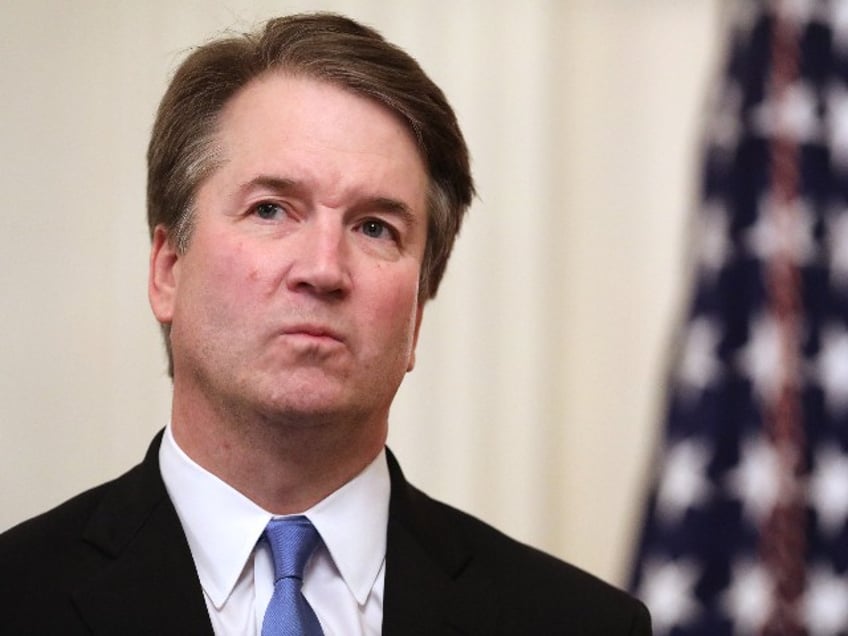 U.S. Supreme Court Associate Justice Brett Kavanaugh attends his ceremonial swearing in in the East Room of the White House October 08, 2018 in Washington, DC. Kavanaugh was confirmed in the Senate 50-48 after a contentious process that included several women accusing Kavanaugh of sexual assault. Kavanaugh has denied the allegations. (Photo by Chip Somodevilla/Getty Images)