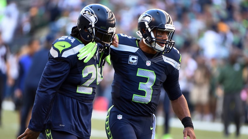 seahawks legend marshawn lynch on russell wilson blocking his number russ was just a qb to me