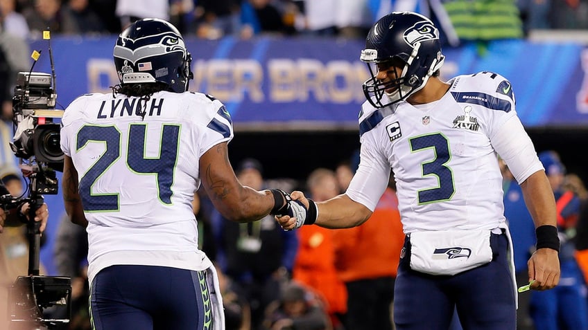 seahawks legend marshawn lynch on russell wilson blocking his number russ was just a qb to me