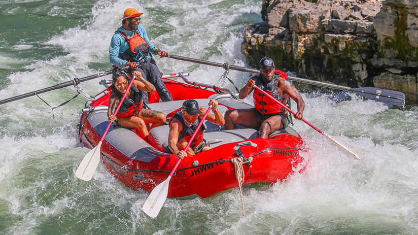 Sean "Diddy" Combs white water rafting