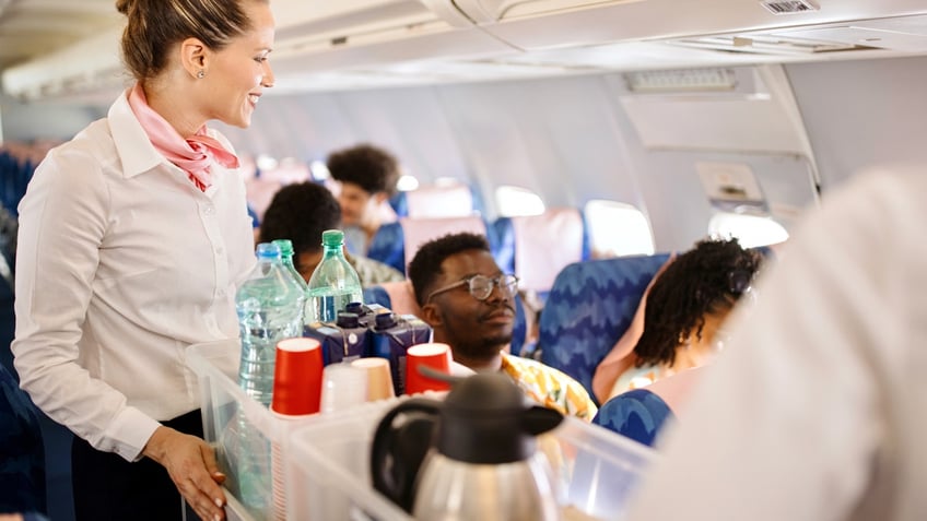 flight attendant on flight