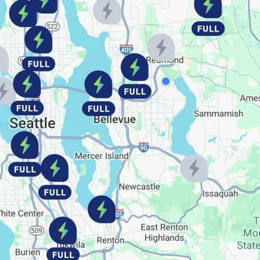 seattle ev drivers panic for charging stations after bomb cyclone 