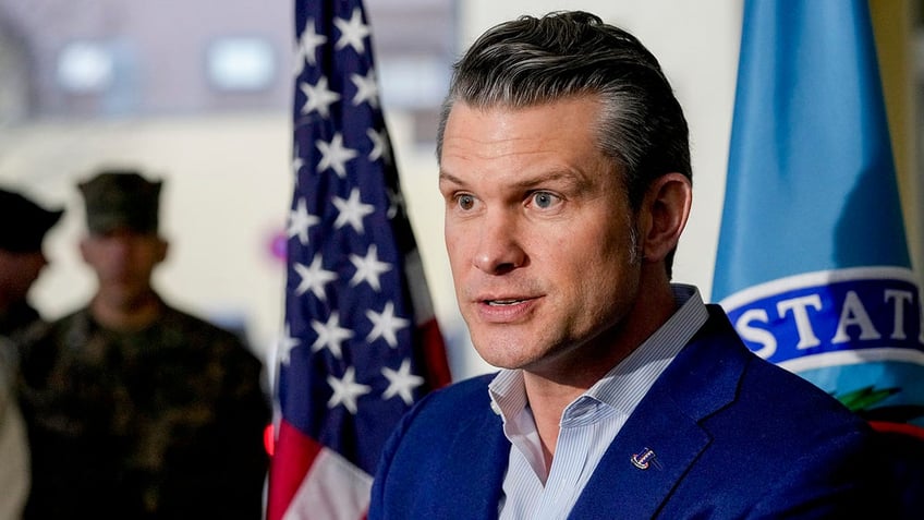 Hegseth press gaggle in Germany