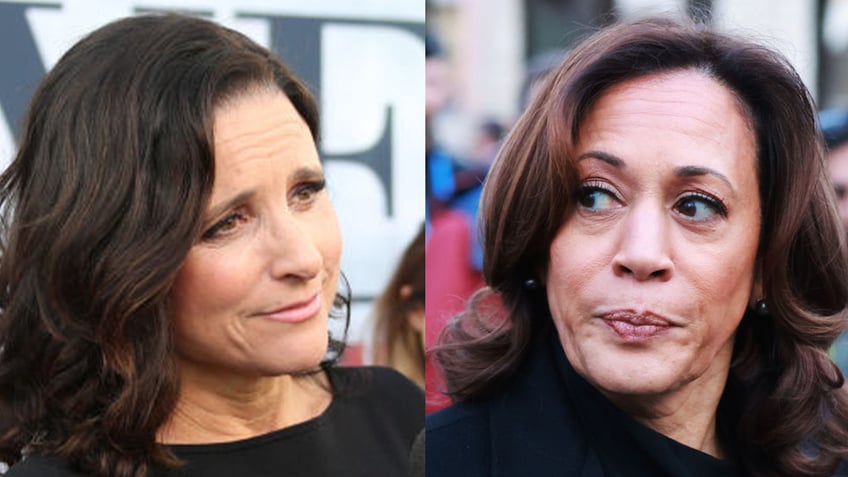 "Veep" actress Julia Louis-Dreyfus and VP Harris