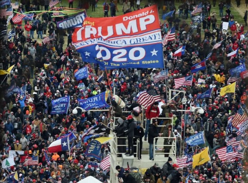 Some supporters of then-president Donald Trump flew 'Appeal to Heaven' flags, one of which