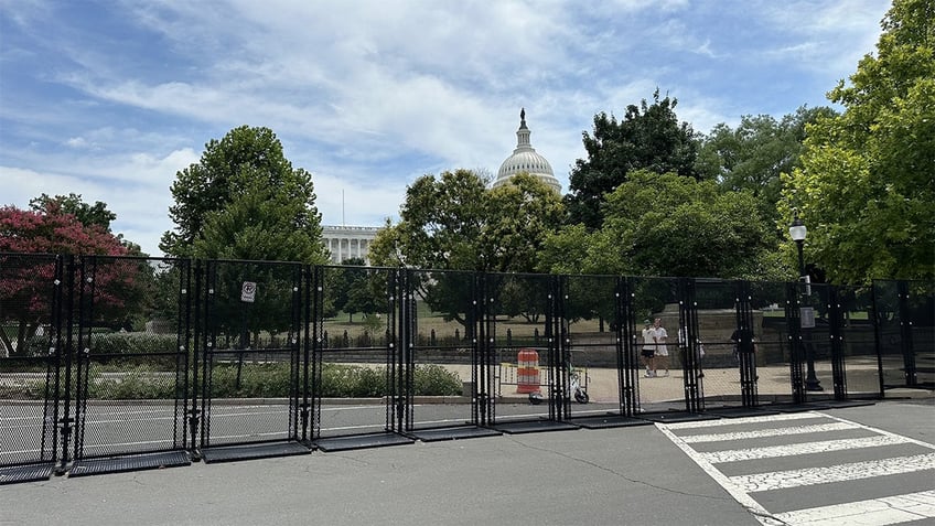 Captiol with fences around it