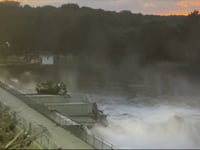 Section of home falls into raging river after Minnesota dam partially fails, video shows