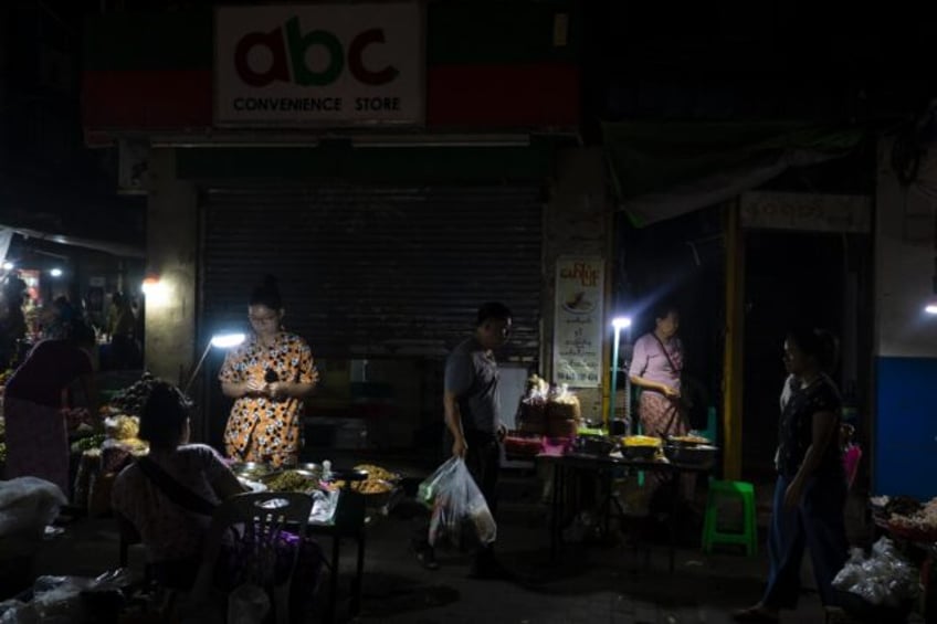 The junta government's power cut timetable can see houses plunged into darkness 12 hours a