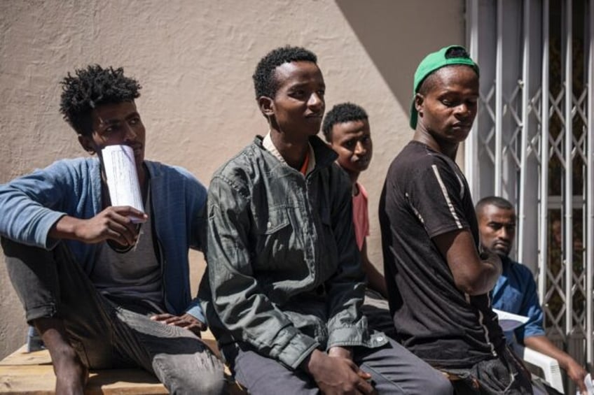 Ethiopian returnees at a transit centre in Addis Ababa, back from the 'Eastern Route' to Saudi Arabia