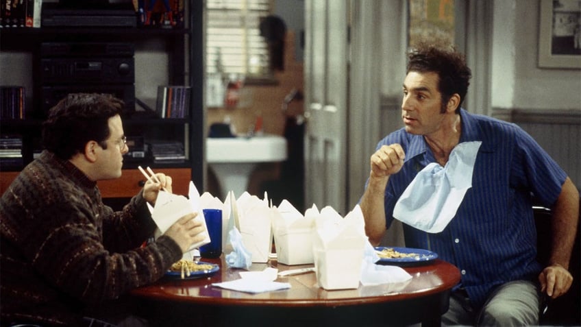 George and Kramer in "Seinfeld"