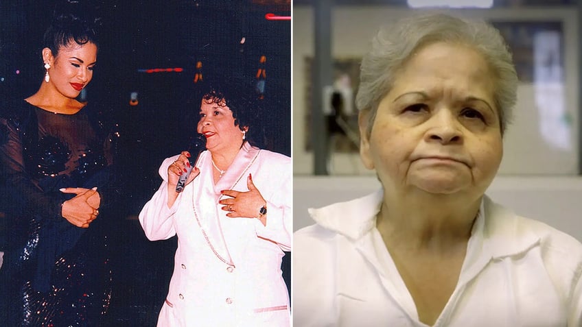 A split image of Selena and Yolanda Saldivar