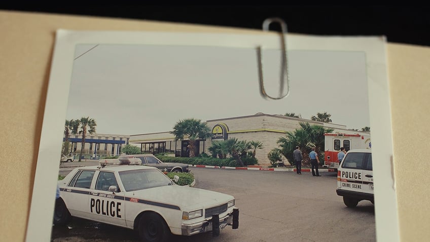 A photo of the crime scene where Selena was killed