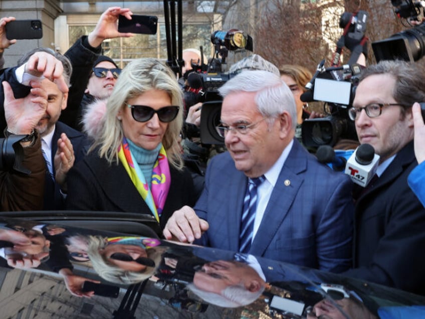 NEW YORK, NEW YORK - MARCH 11: (EDITOR'S NOTE: Alternate crop) Senator Bob Menendez (