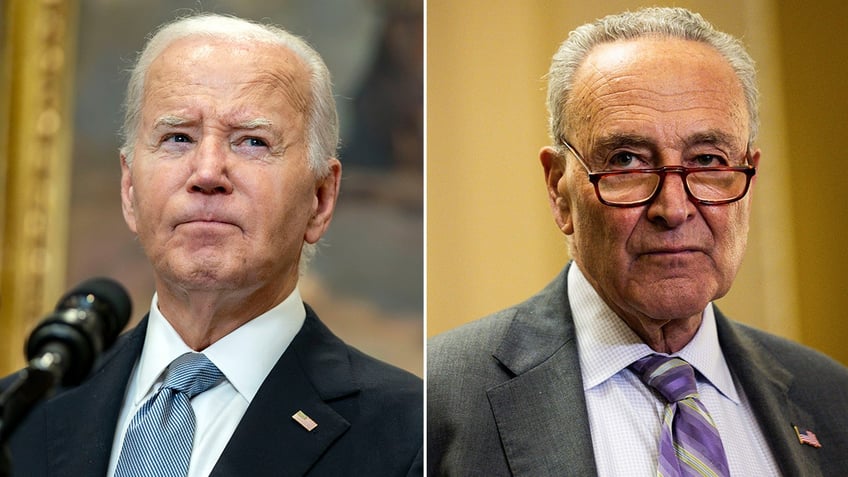 U.S. President Joe Biden and Senate Majority Leader Chuck Schumer, D-N.Y