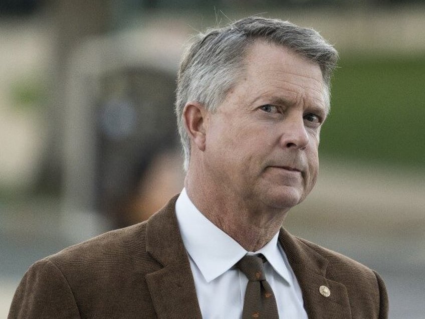 Sen. Roger Marshall, R-Kan., arrives for a vote on Capitol Hill, Monday, Nov. 1, 2021, in