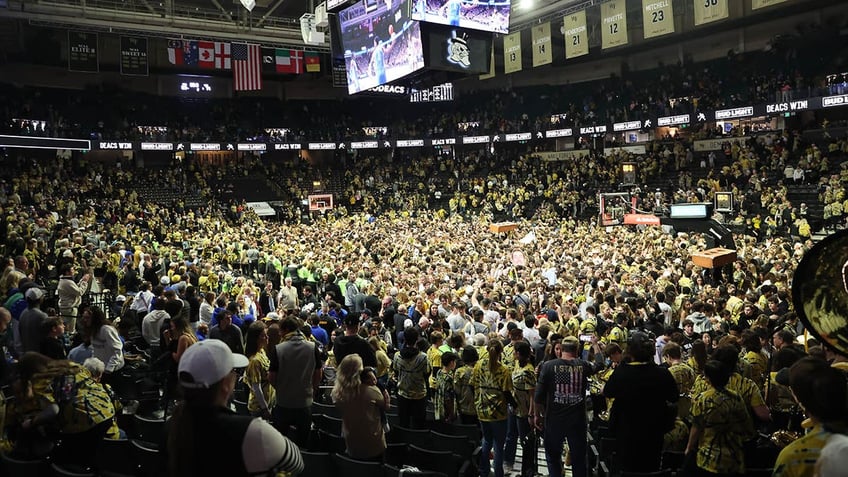 Wake Forest fans storm court