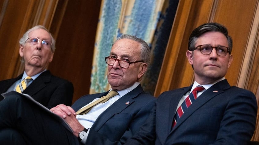 Sens. Mitch McConnell, Chuck Schumer, and Speaker Mike Johnson