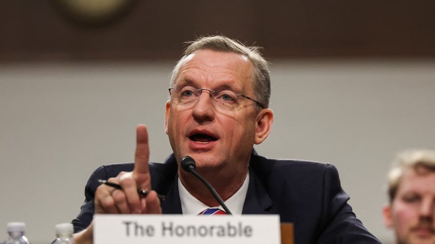 Former Representative Doug Collins (R-GA), U.S. President Donald Trump’s nominee for Secretary of Veterans Affairs, testifies before a Senate Veterans Affairs committee confirmation hearing 