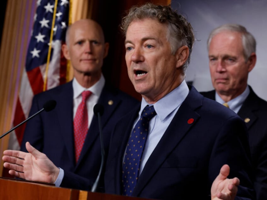 Sen. Rand Paul (R-KY) speaks against the federal omnibus spending legislation for FY 2023