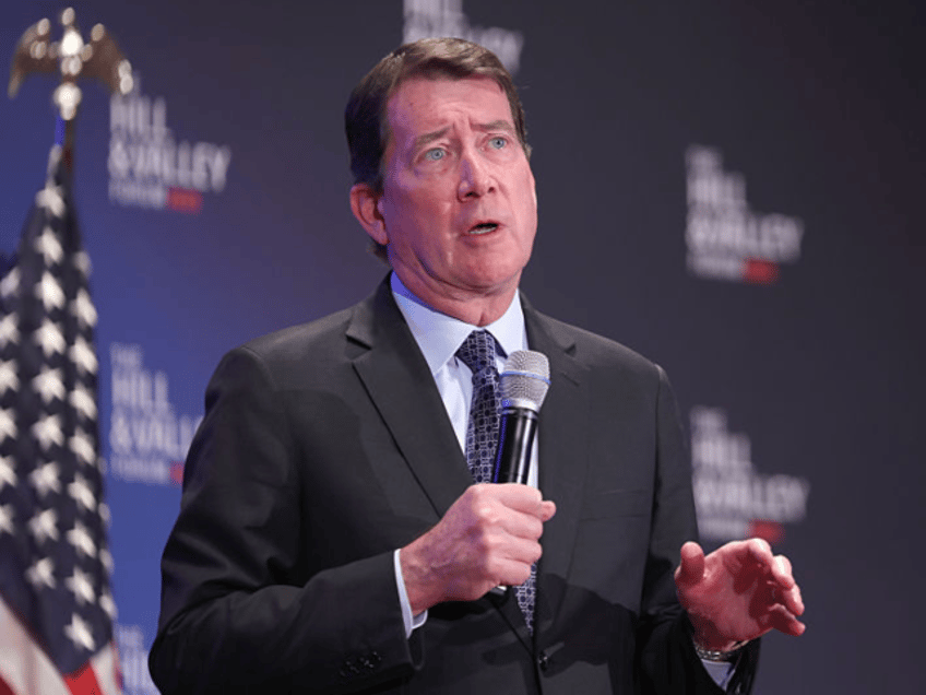 WASHINGTON, DC - APRIL 30: Senator Bill Hagerty (R-TN) speaks on stage during The Hill & V