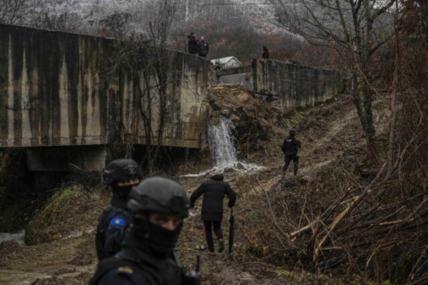 A strike ruptured a key canal supplying numerous homes and Kosovo's two main power plants