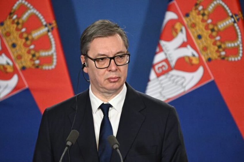 Serbian President Aleksandar Vucic had to cut short his trip to the United States