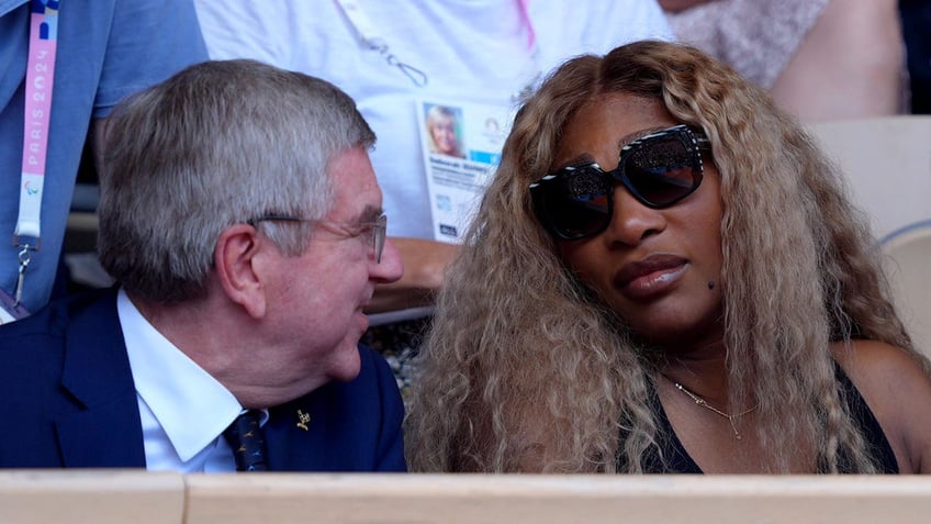 Serena Williams and Thomas Bach