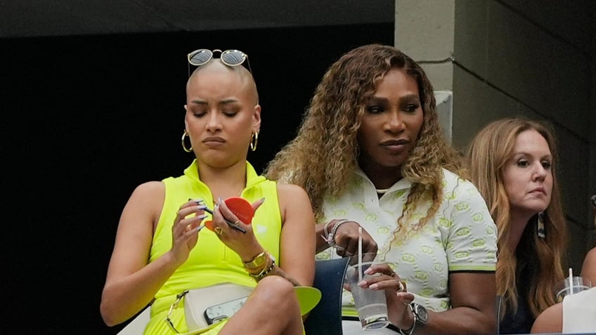 Serena Williams attends a match