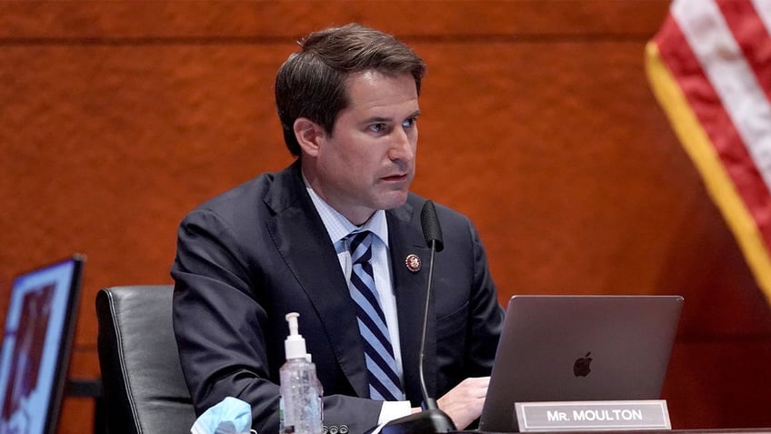 Rep. Seth Moulton at hearing 