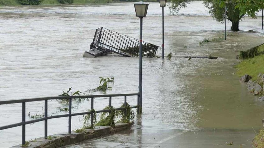Flooding caused by severe weather.
