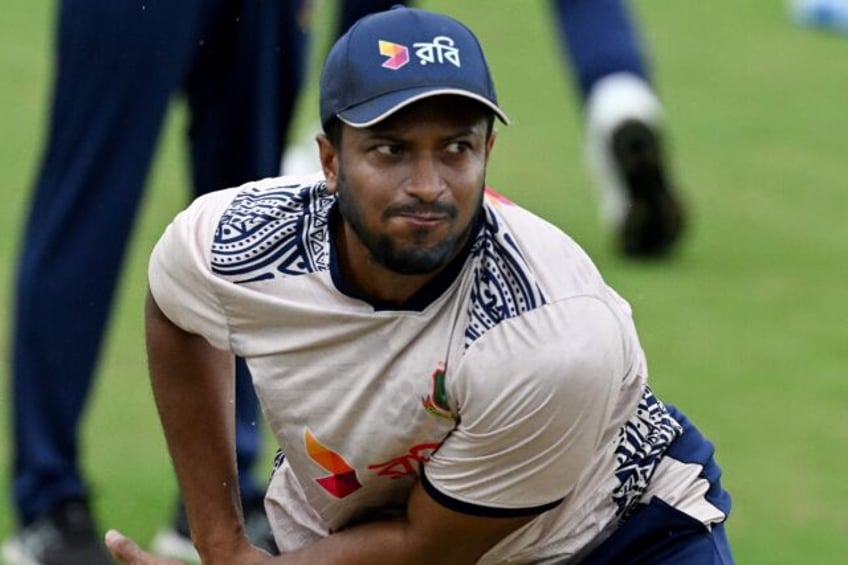 Controversial character: Bangladesh's Shakib Al Hasan practises in Rawalpindi ahead of Fri