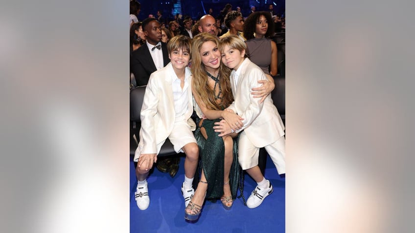 Shakira with her sons