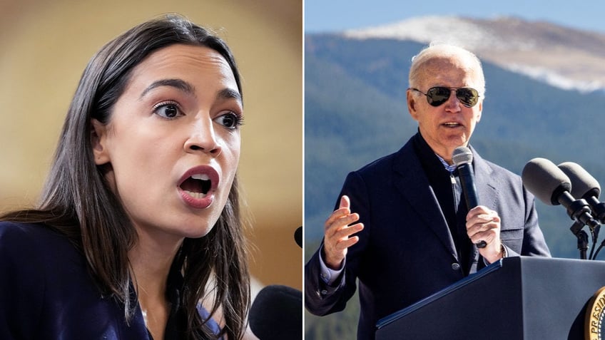 Alexandria Ocasio-Cortez and President Biden