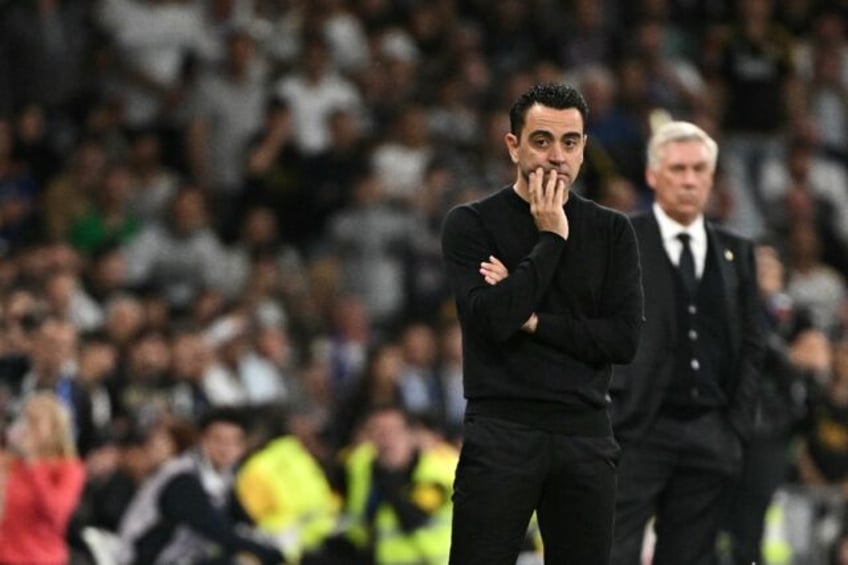 Barcelona's Spanish coach Xavi was angry after Real Madrid beat his team at the Santiago B