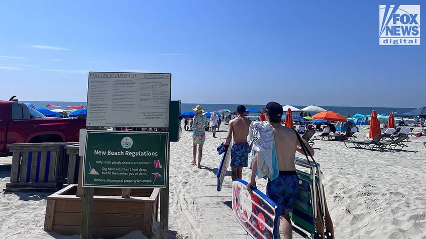 Beachgoers in bathing suits at Hilton Head beach