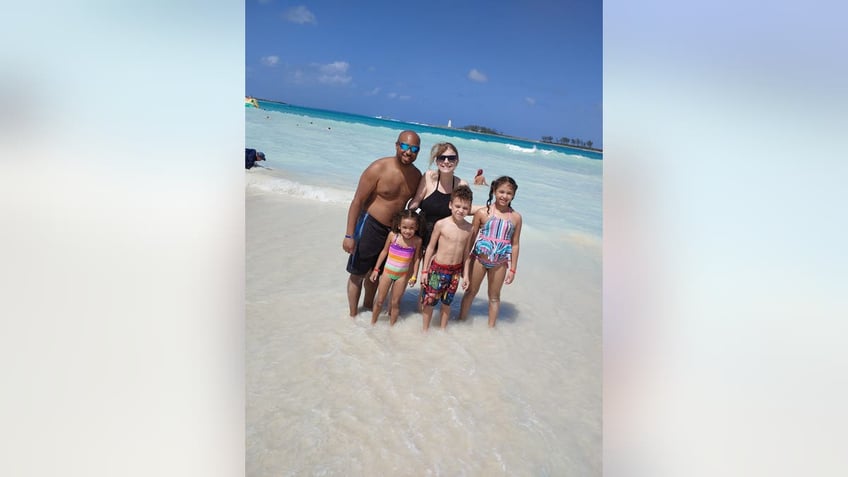 Tiffany Johnson and her family back in the Bahamas for the first time since the attack.